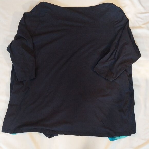 Woman Within 3/4 Sleeve Open Front Cardigan With Chevron Tank Top Set Size 22/24 - Picture 4 of 6